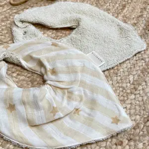 Lot de 2 bavoirs bandana Mael Popcorn