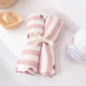 Lot de 2 langes Gaspard Candy Cane (70 x 70 cm)