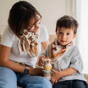 Grand foulard Oscar Tigre Milk (100 x 100 cm)