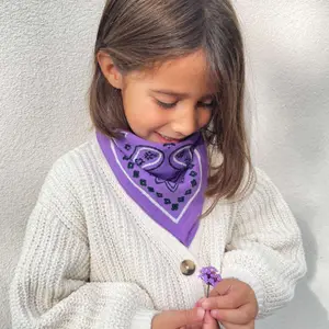 Petit foulard Oscar Bandana Violet (50 x 50 cm)