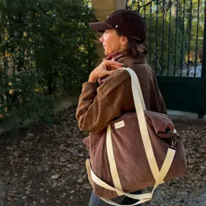 Sac cabas Paula Velours Chocolat