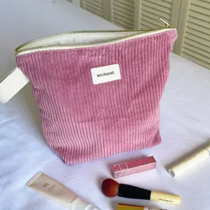Grande trousse de toilette Jeannette Velours Rose Nude