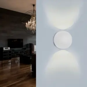 Applique Murale Blanche Design LED Double Faisceaux IP54 6W - Blanc Chaud 2300K - 3500K