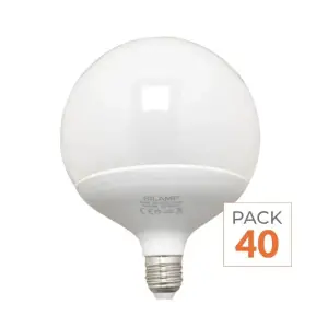 Pack de 40 - Ampoule LED E27 12W 220V G95 300° Globe - Blanc Chaud 2300K - 3500K