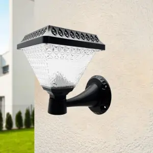Lanterne Murale de Jardin Solaire Crépusculaire IP65 2W - Blanc Chaud 2300K - 3500K