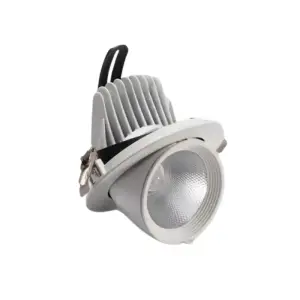 Spot LED Rond Encastrable Orientable COB Blanc 30W - Blanc Chaud 2300K - 3500K