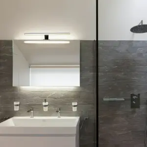 Applique Murale LED SMD 9W IP44 Chrome - Blanc Neutre 4000K - 5500K