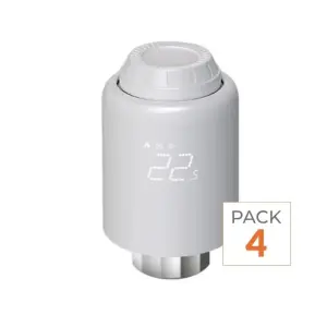 Tête Thermostatique Connectée ZigBee Universelle (Lot de 4)