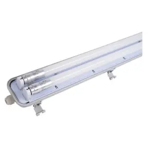 Kit de Réglette LED étanche Double IP65 + 2 Tubes T8 120cm 18W - Blanc Neutre 4000K - 5500K
