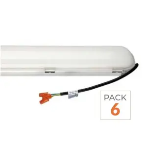 Réglette LED Étanche 150cm 70W Haut rendement 120lm/W LED Samsung - Pack de 6 - Blanc Froid 6000K - 8000K