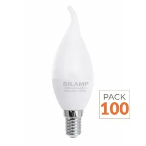 Ampoule LED E14 Flamme 8W 220V Ø38mm - Pack de 100 - Blanc Froid 6000K - 8000K