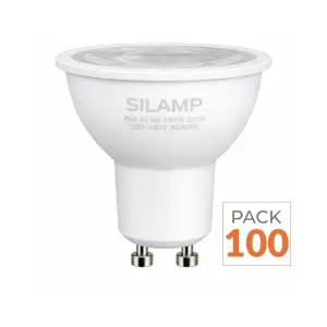 Ampoule LED GU10 8W 220V PAR16 COB - Pack de 100 - Blanc Neutre 4000K - 5500K