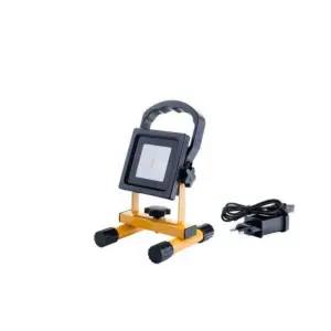 Projecteur LED Rechargeable 10W Portable IP44 Phare JAUNE - Blanc Froid 6000K - 8000K