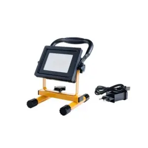 Projecteur LED Rechargeable 20W Portable IP44 JAUNE - Blanc Froid 6000K - 8000K