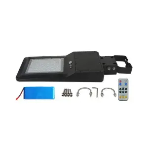Luminaire Urbain Solaire Dimmable 40W Détecteur de Mouvement IP65 (Télécommande incluse) - Blanc Froid 6000K - 8000K