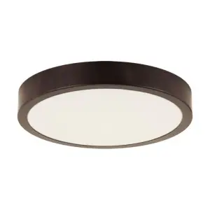 Plafonnier LED 24W Bois Wengé 38cm - Blanc Neutre 4000K - 5500K
