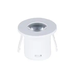Mini Spot LED Encastrable 1W 90° Rond Blanc - Blanc Chaud 2300K - 3500K