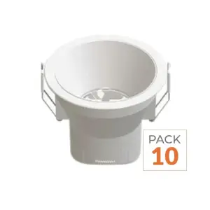Spot LED Encastrable 8W IP44 Dimmable Blanc CCT Ø90mm - 3000K/4000K/5000K/5700K - Pack de 10
