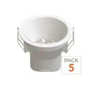 Spot LED Encastrable 8W IP44 Dimmable Blanc CCT Ø90mm - 3000K/4000K/5000K/5700K - Pack de 5