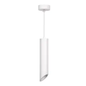 Suspension Luminaire Biseautée GU10 IP20 30cm Blanc