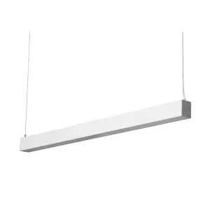 Réglette Suspendue LED Large 120cm 35W Argent - Blanc Froid 6000K - 8000K