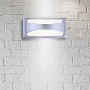 Applique Murale LED Rectangulaire 12W IP65 Gris - Blanc Neutre 4000K - 5500K