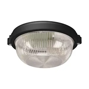 Plafonnier Étanche pour Ampoule E27 Noir
