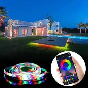 Ruban LED pour Télévision RGBW Wifi DC5V 60 LED/m 2m + Télécommande et Contrôler Wifi