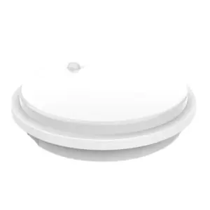 Hublot LED Extérieur Rond 10W IP54 Blanc avec détecteur de mouvement - Blanc Neutre 4000K - 5500K