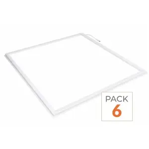 Dalle LED Cadre Lumineux 60x60 Slim 36W BLANC - Pack de 6 - Blanc Froid 6000K - 8000K