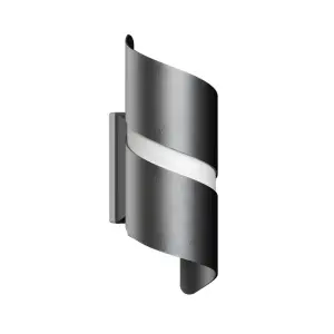 Applique Murale 10W CCT NOIRE IP65 Torsadée - 3000K/4000K/6500K