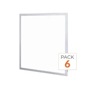 Panneau LED 60x60 40W Blanc 50 000h Garantie 5 ans - Pack de 6 - Blanc Chaud 2300K - 3500K