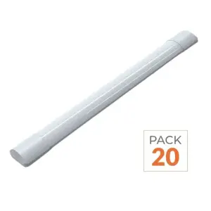 Réglette LED 60cm 20W IP40 - Pack de 20 - Blanc Froid 6000K - 8000K