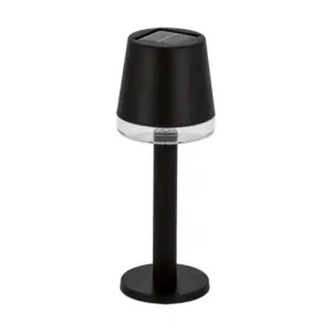 Lampe de Table Solaire Extérieure Noire Sans Fil - Blanc Chaud 2300K - 3500K