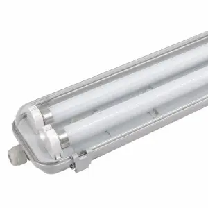 Kit de Réglette LED IP65 + 2 Tube Néon LED 120cm T8 18W - Blanc Chaud 2300K - 3500K