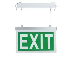 Bloc de secours BAES LED Suspendu à Encastrer 2W 3h Batterie avec Pictogrammes - Blanc Froid 6000K - 8000K