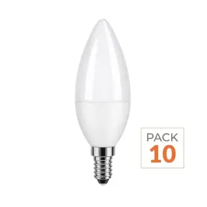 Ampoule LED E14 4.8W C37 - Pack de 10 - Blanc Neutre 4000K - 5500K
