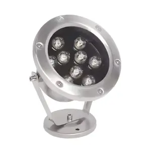 Spot Extérieur Orientable 12W IP68 DC24V - Blanc Neutre 4000K - 5500K