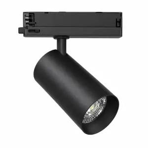 Spot LED sur Rail COB Triphasé 20W 36° Noir - Garantie 5 ans - Blanc Neutre 4000K - 5500K