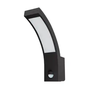Applique Murale LED Extérieur 10W Noir avec Détecteur de Mouvement - Blanc Neutre 4000K - 5500K