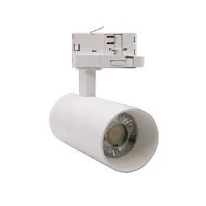 Spot LED sur Rail Triphasé CCT 20W 60° Blanc - 3000K/4000K/6500K