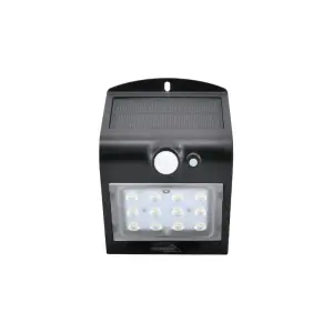 Applique Murale Solaire LED 1.5W IP65 220lm avec Détecteur de Mouvement - Blanc Neutre 4000K - 5500K