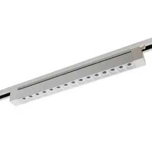 Projecteur Linéaire sur Rail Monophasé 30W 46cm Blanc - Blanc Neutre 4000K - 5500K