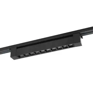 Projecteur Linéaire sur Rail Monophasé 20W 33cm Noir - Blanc Chaud 2300K - 3500K