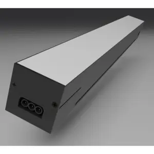 Suspension Linéaire 50W 120cm Noire CCT Interconnectable - 3000K/4000K/6000K