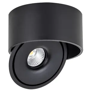 Spot LED en Saillie COB 30W Rond ø176mm Orientable CCT Noir - 3000K/4000K/6000K