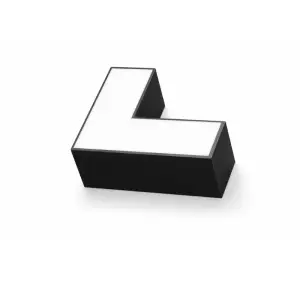 Connecteur L 90° 8W pour Suspension Linéaire Interconnectable NOIR - Blanc Chaud 2300K - 3500K
