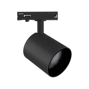 Spot LED sur Rail Noir Monophasé 24W 36° TRIAC Dimmable - Blanc Neutre 4000K - 5500K