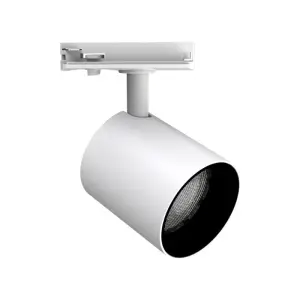 Spot LED sur Rail Blanc Monophasé 24W 36° TRIAC Dimmable - Blanc Neutre 4000K - 5500K