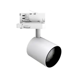 Spot LED sur Rail Blanc Triphasé 24W 36° TRIAC Dimmable - Blanc Neutre 4000K - 5500K